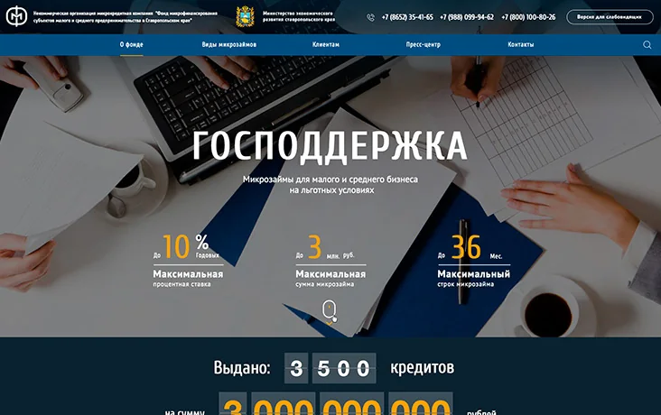 Превью проекта Ставропольский Фонд Микрофинансирования